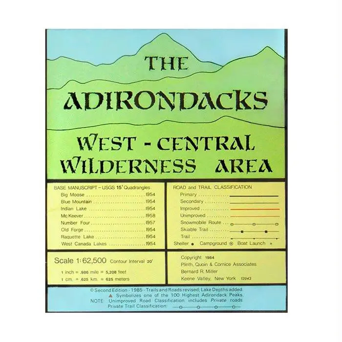 Adirondack Map W. Central Wild 1