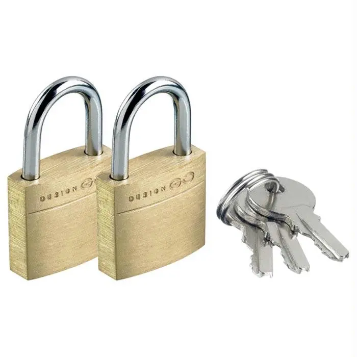 Case Padlock Solid Brass (2Pk) 1