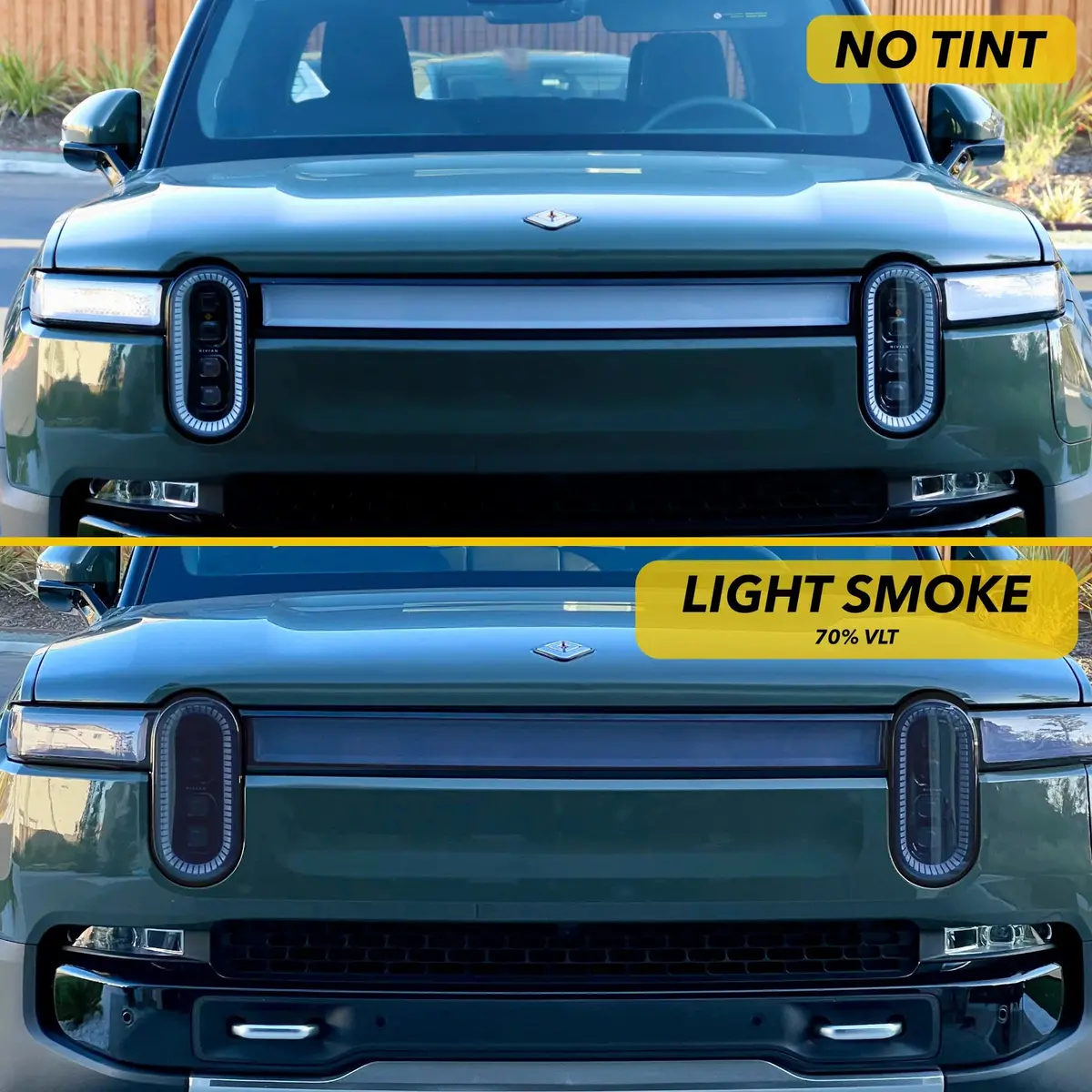 Tinted Headlight Protection Film (Ppf) For Rivian R1t And R1s 2