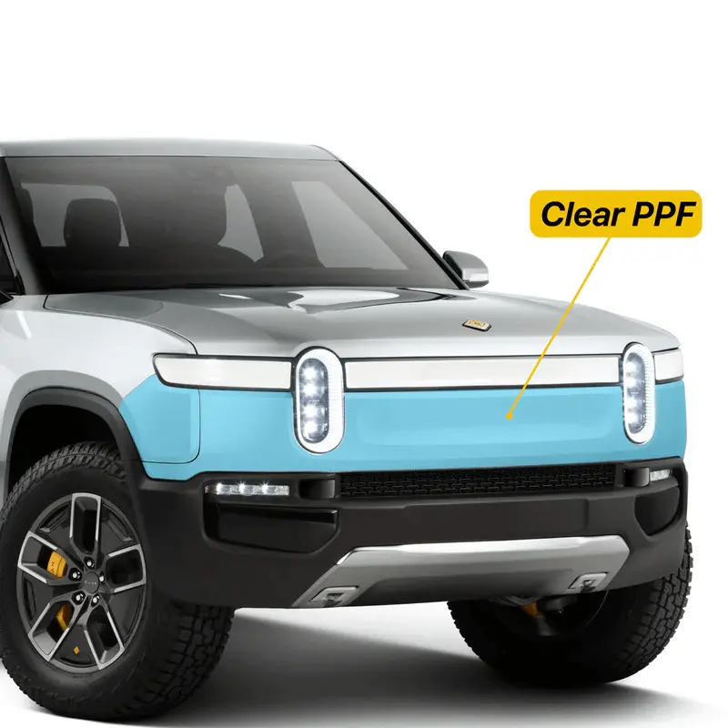 Bumper Clear Protection Film (Ppf) For Rivian R1t And R1s 1