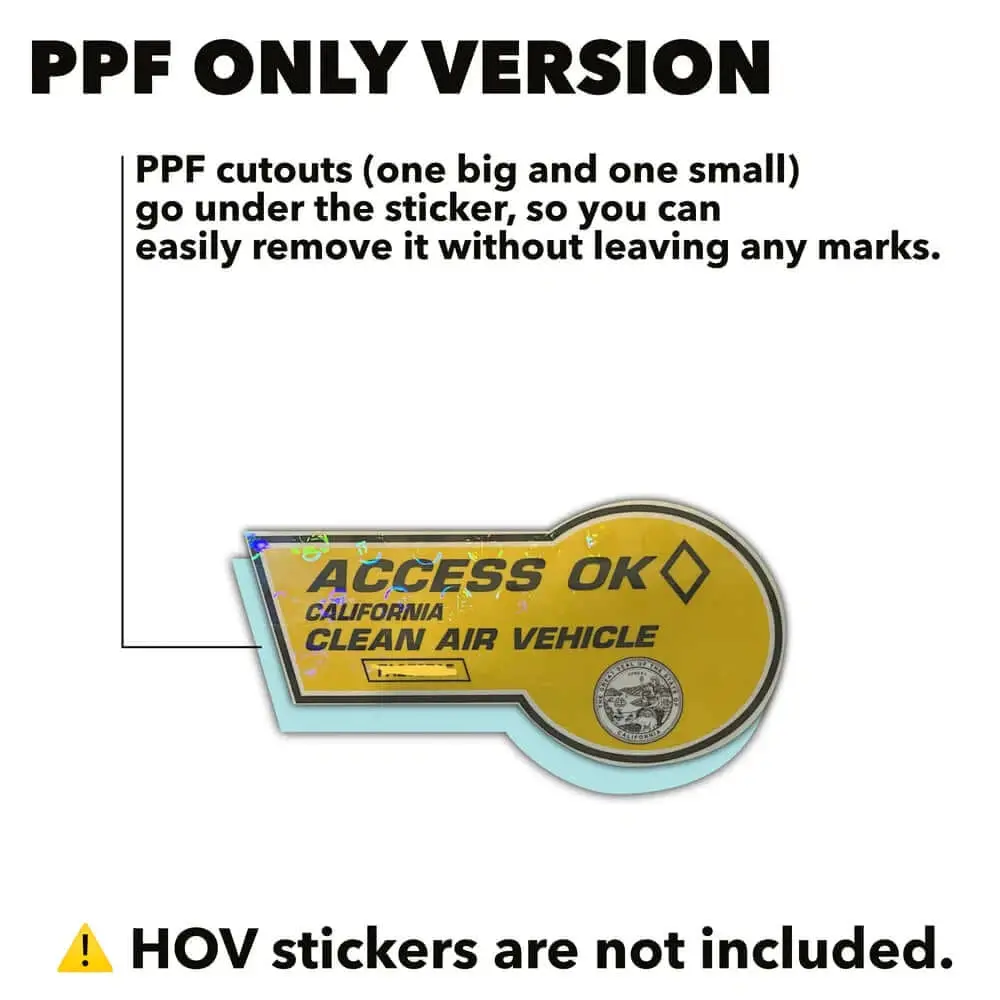 2022 California Hov Sticker Protection Film (Ppf) (Set Of 4) 1