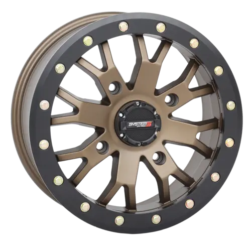 System 3 Off-Road Sb-4 Beadlock Wheels 15X7 4 Lug , 4/136, 6+1, Bronze 1