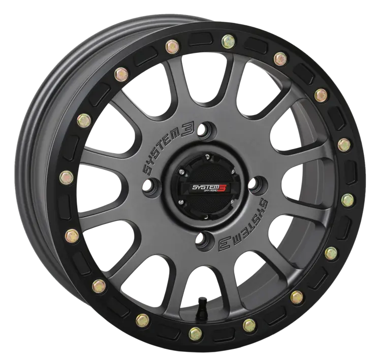 System 3 Off-Road Sb-5 Beadlock 15X7 4 Lug Wheels 4/156 Gunmetal 1