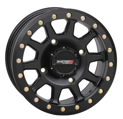 System 3 Off-Road Sb-3 Beadlock 14X7 4 Lug Wheels 4/136 Matte Black 1