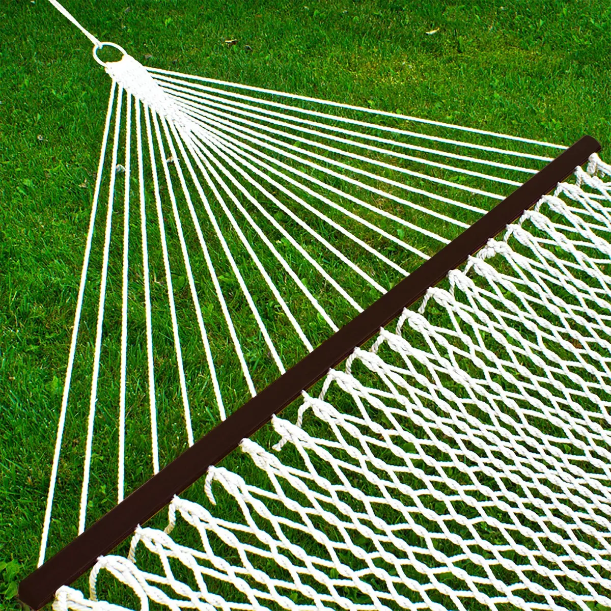 Cotton Rope 2-Person Double Hammock W/ Spreader Bars, Carrying Case 1