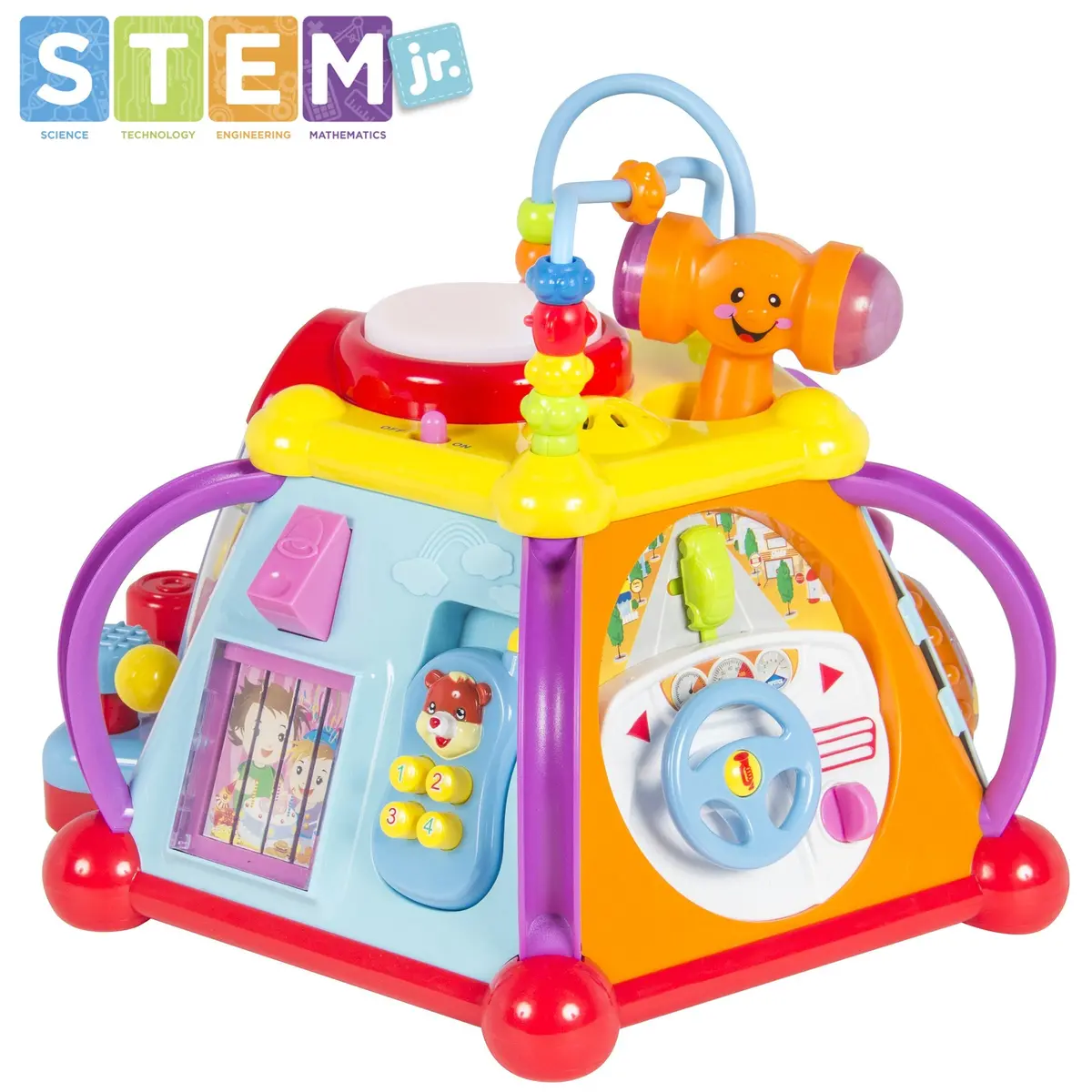 Kids Musical Learning Activity Cube Toy W/ 15 Features, Lights, Sounds 1