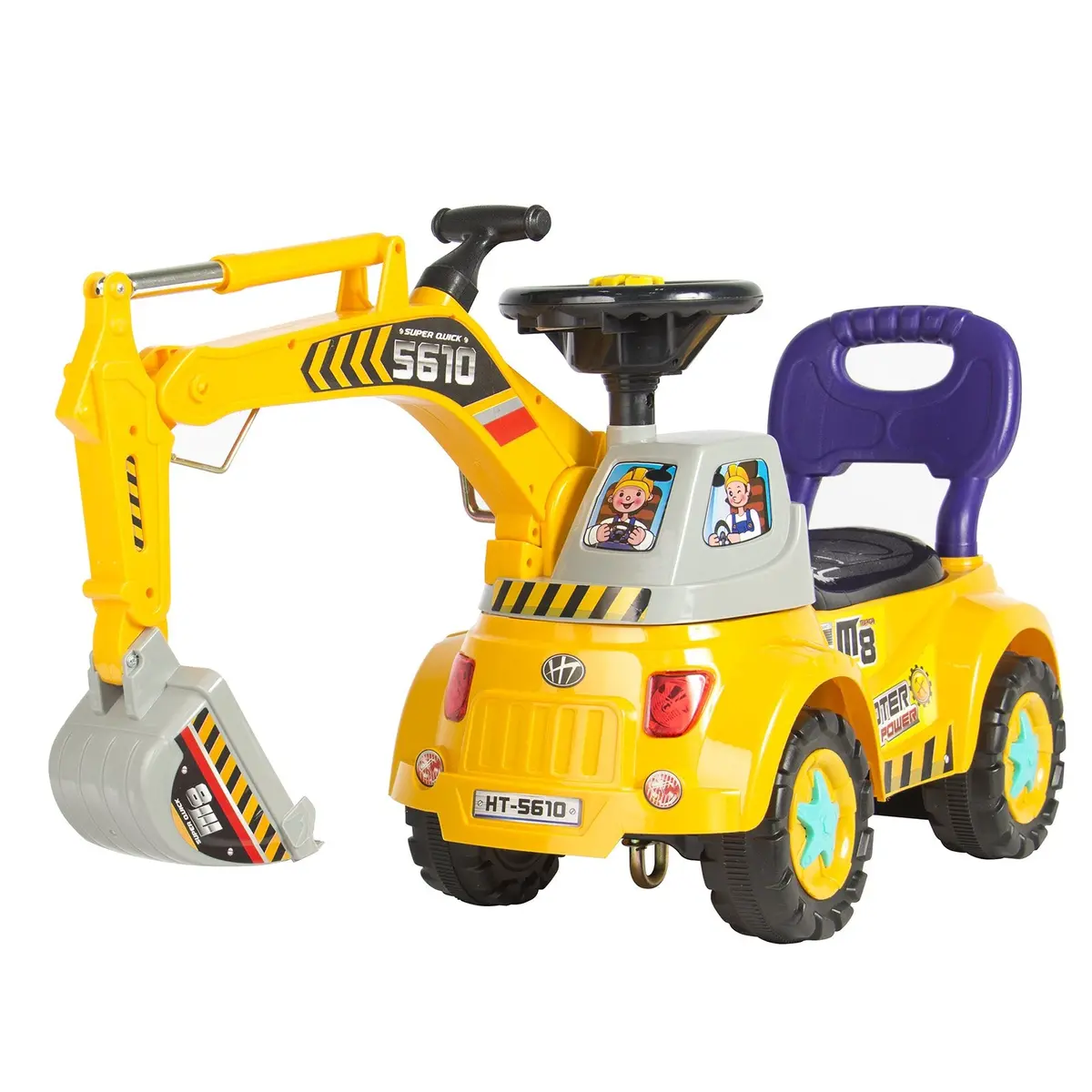 Kids Excavator Construction Ride-On Truck W/ Gardening Set 1