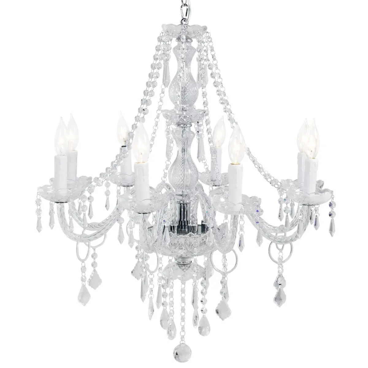 8 Light Crystal Chandelier - Clear 1