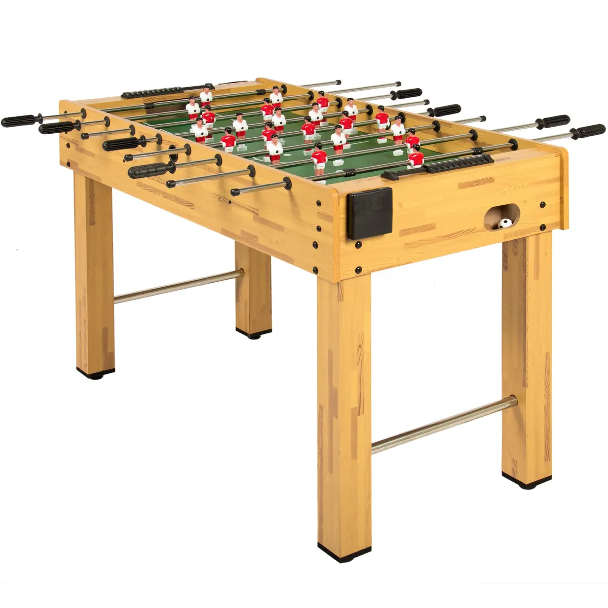 48In Foosball Soccer Arcade Game Table W/ Built-In Cup Holders, 2 Balls 1