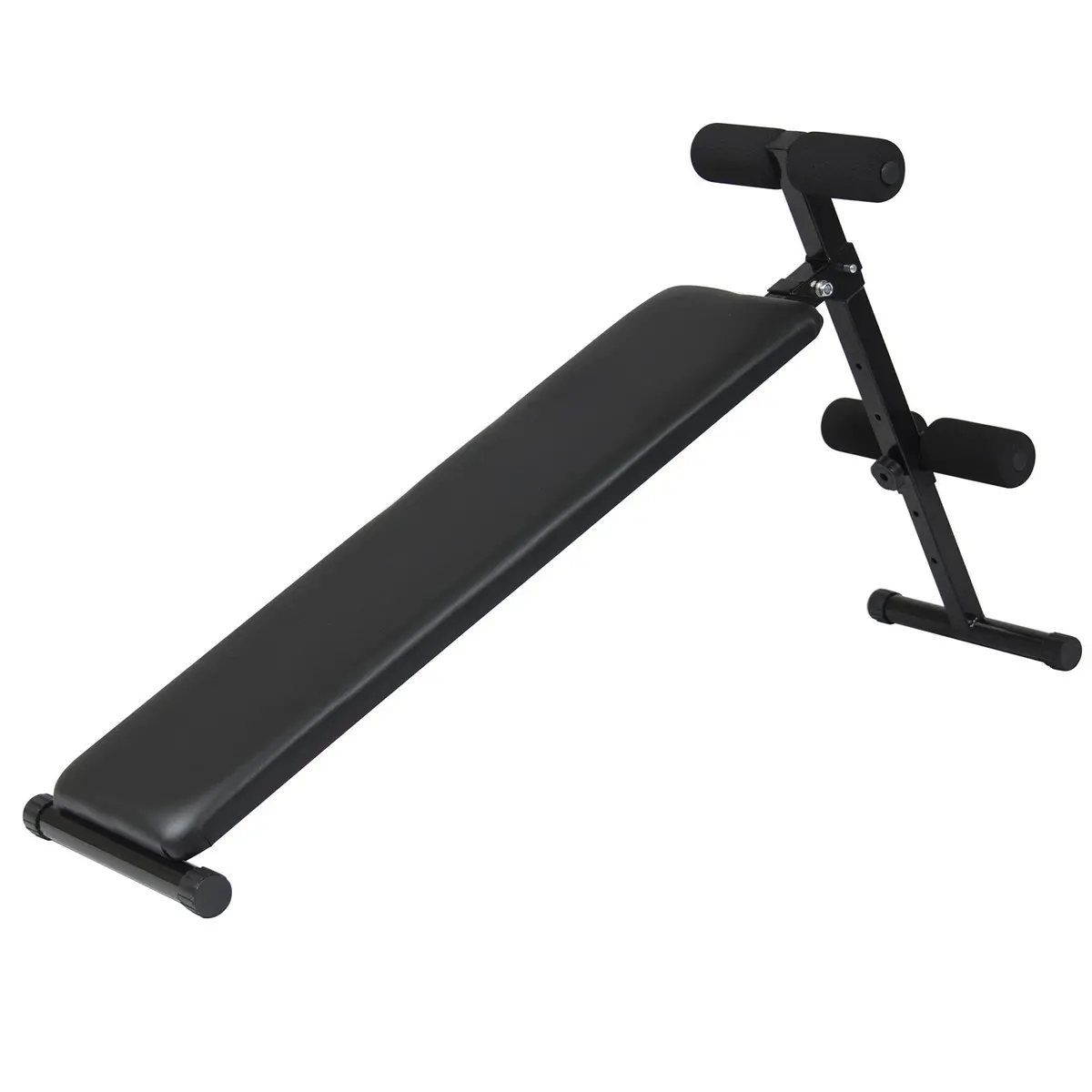 Decline Abdominal Core Workout Bench W/ Adjustable Height - Black 1