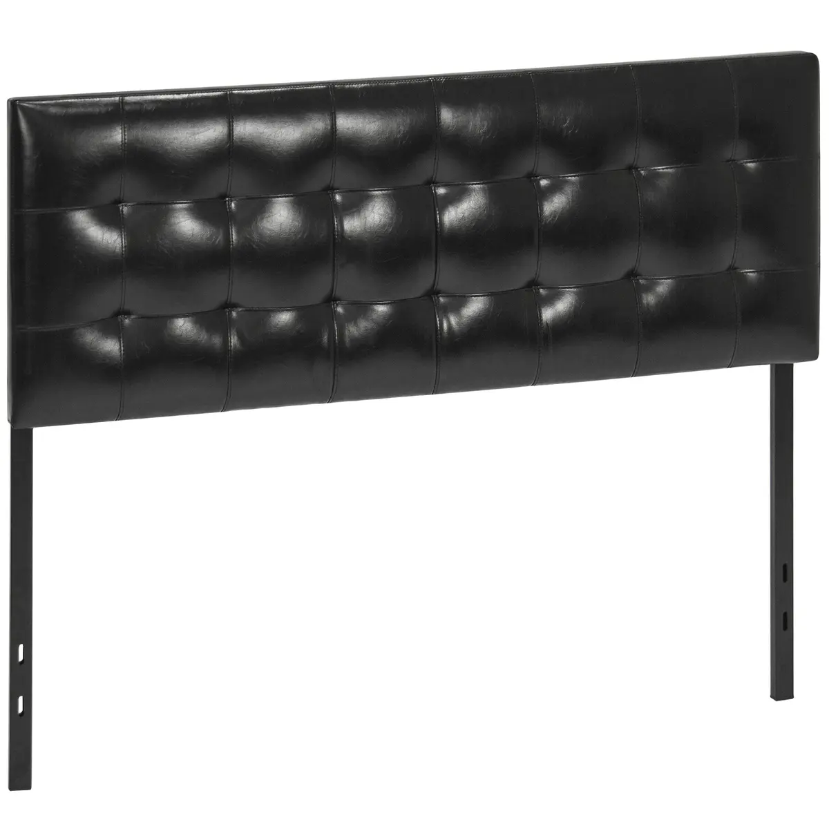 Modern Tufted Fabric Queen Headboard Bedroom Decor W/ Adjustable Steel Legs 2