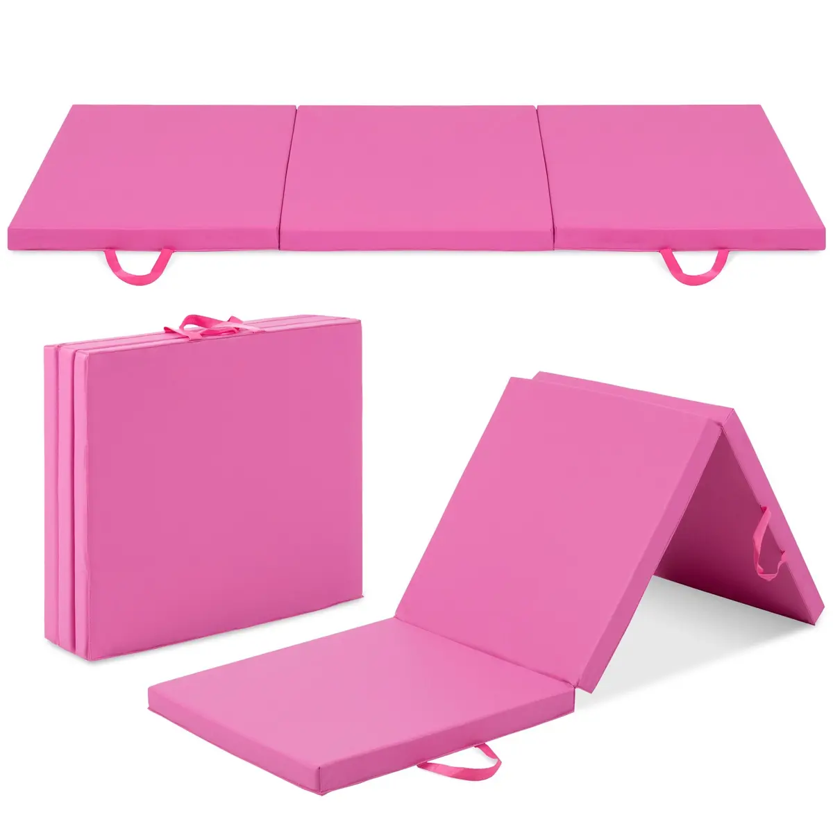 6X2ft Foam Tri-Fold Gym Exercise Floor Mat For Yoga, Aerobics, Pilates 1