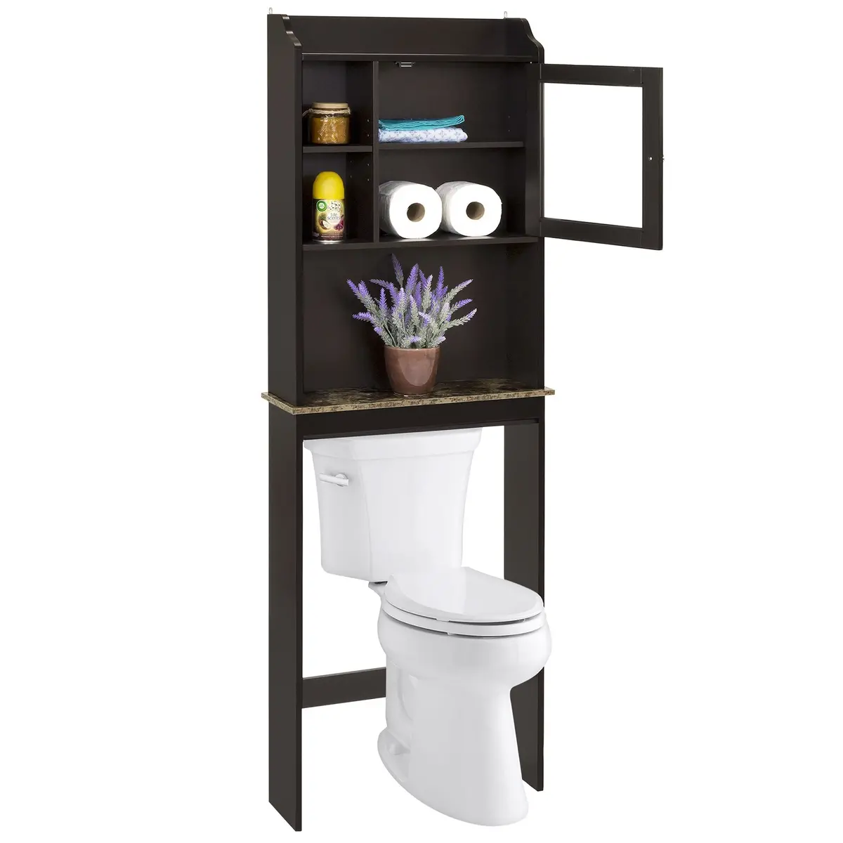 Over-The-Toilet Bathroom Storage Cabinet W/ 1 Door 2