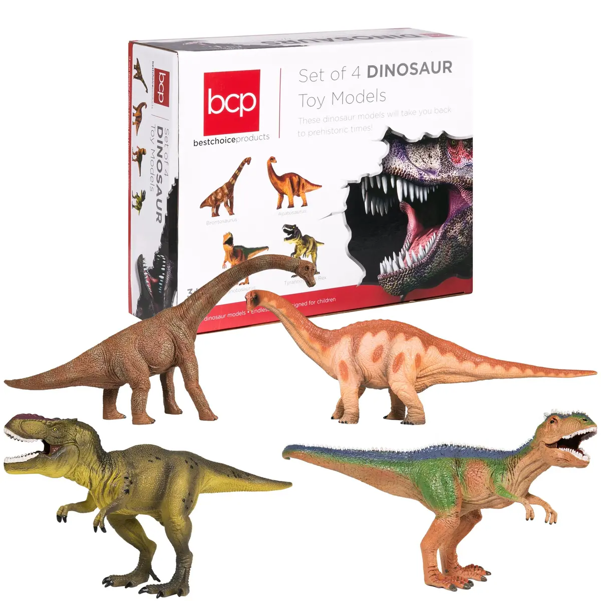Set Of 4 13" Dinosaur Action Figures 1