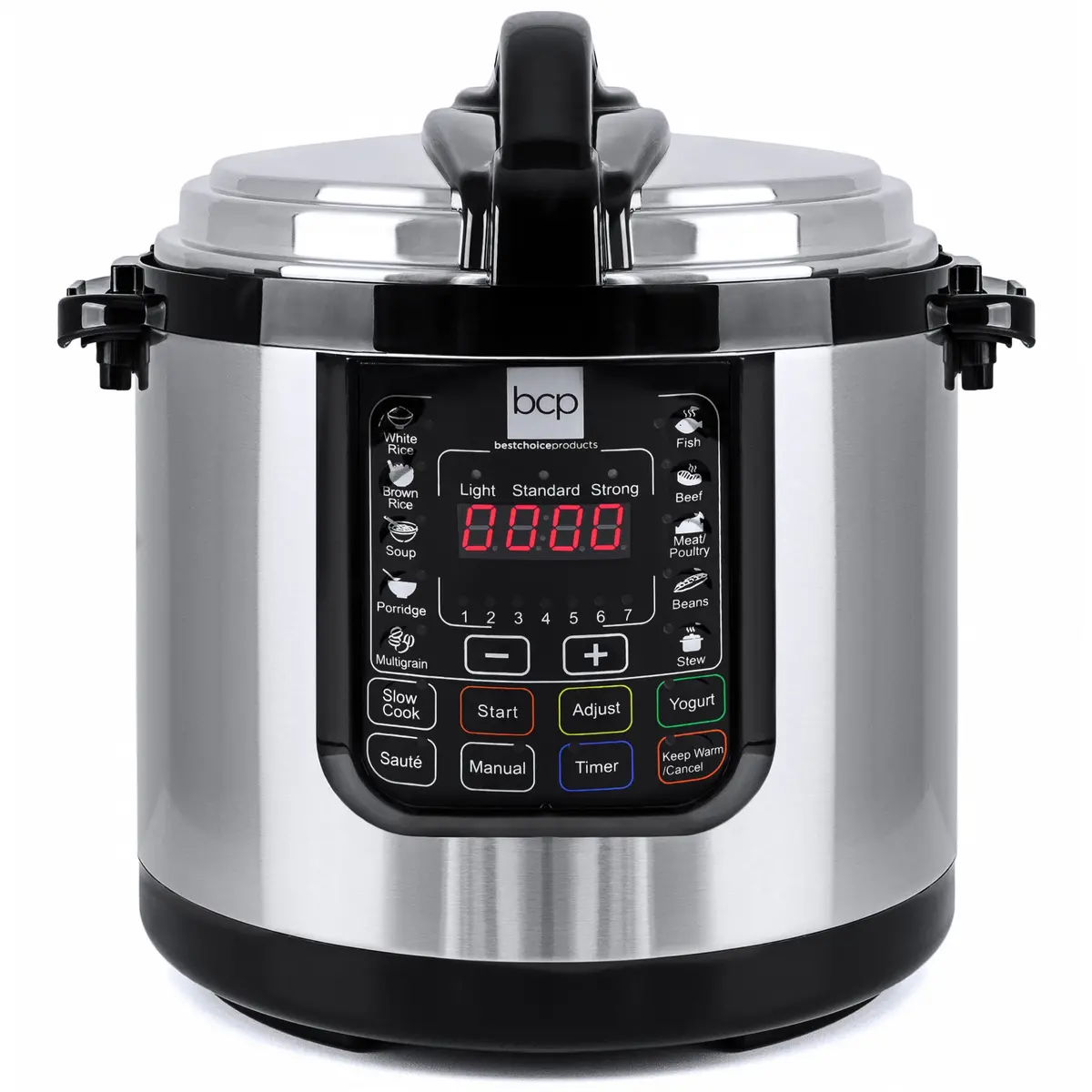 6L 1000W Stainless Steel Electric Pressure Cooker - Silver 1