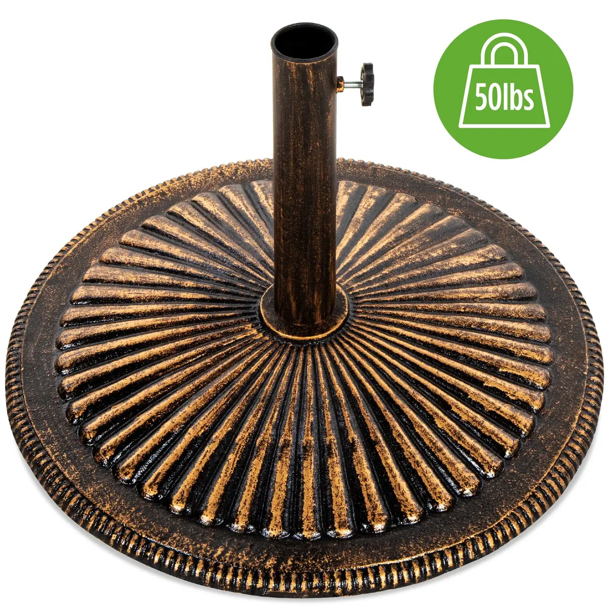 50Lb Cast Iron Umbrella Base Stand W/ Detachable Stem 1