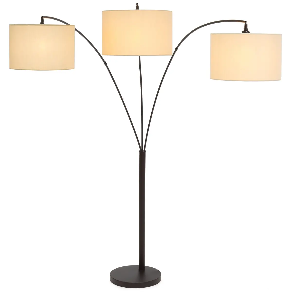 70In 3-Light Arc Floor Lamp W/ Infinite Dimming - Bronze 1