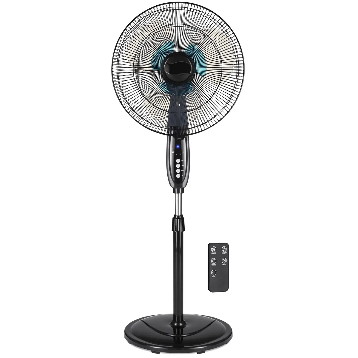 16In Oscillating Pedestal Fan W/ Timer, Double Blades, Remote Control 1