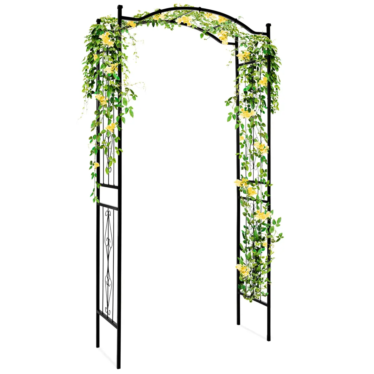 Steel Garden Arch Arbor Trellis For Climbing Plants, 92In Height 1