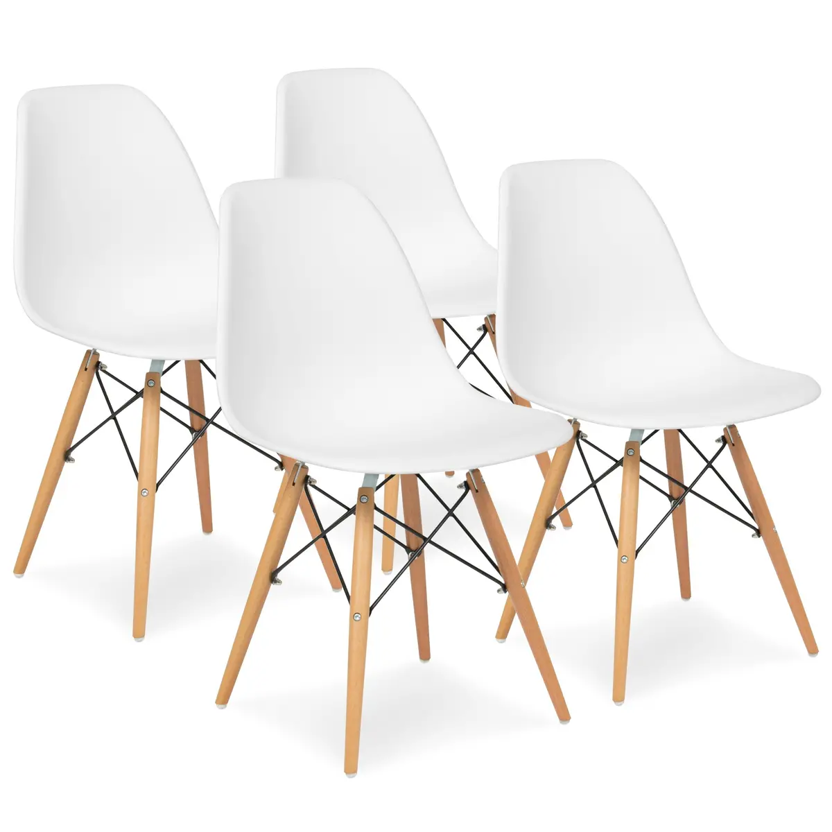 Set Of 4 Modern Dining Chairs 1
