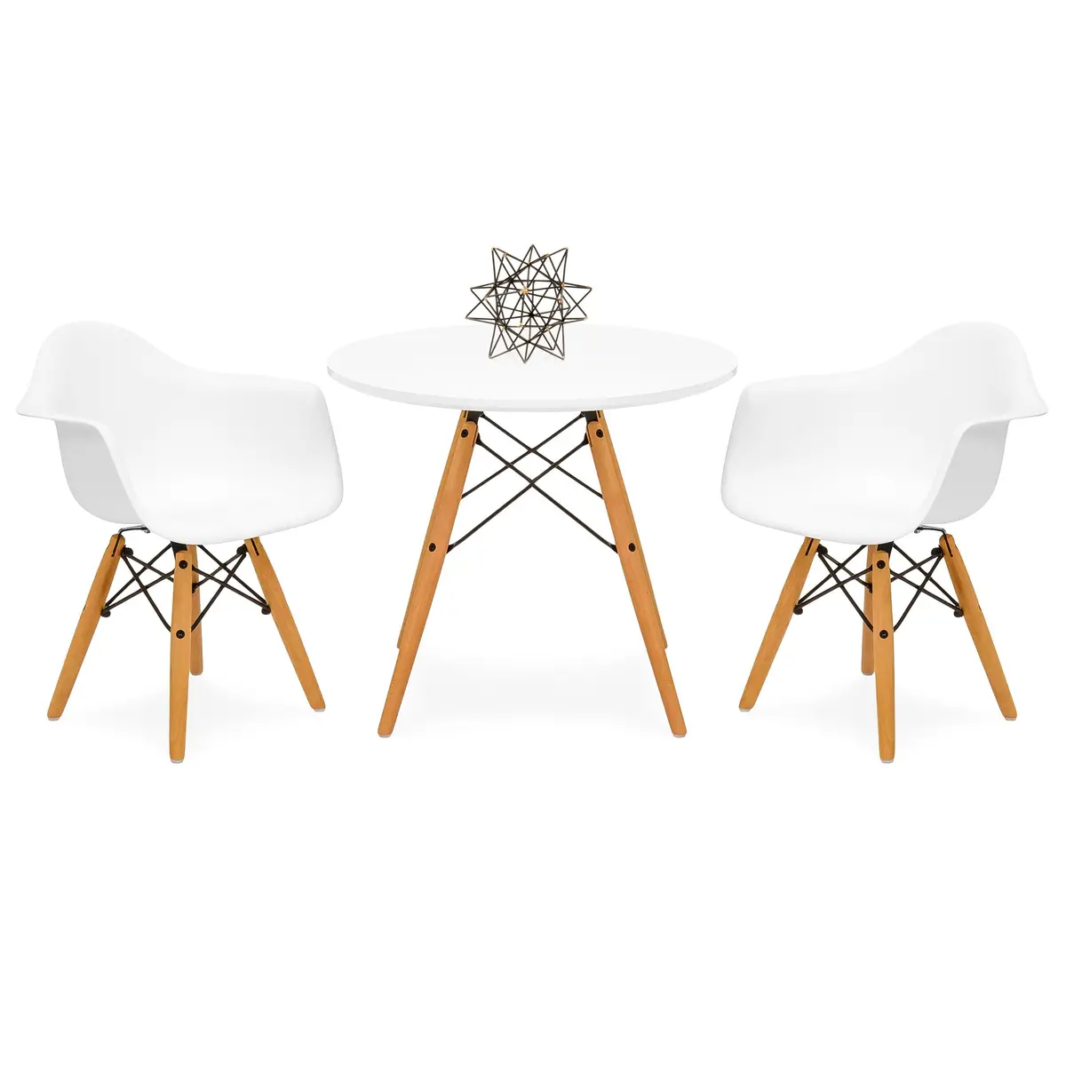 Kids Modern Mini Multifunctional Round Table Set W/ 2 Chairs 1