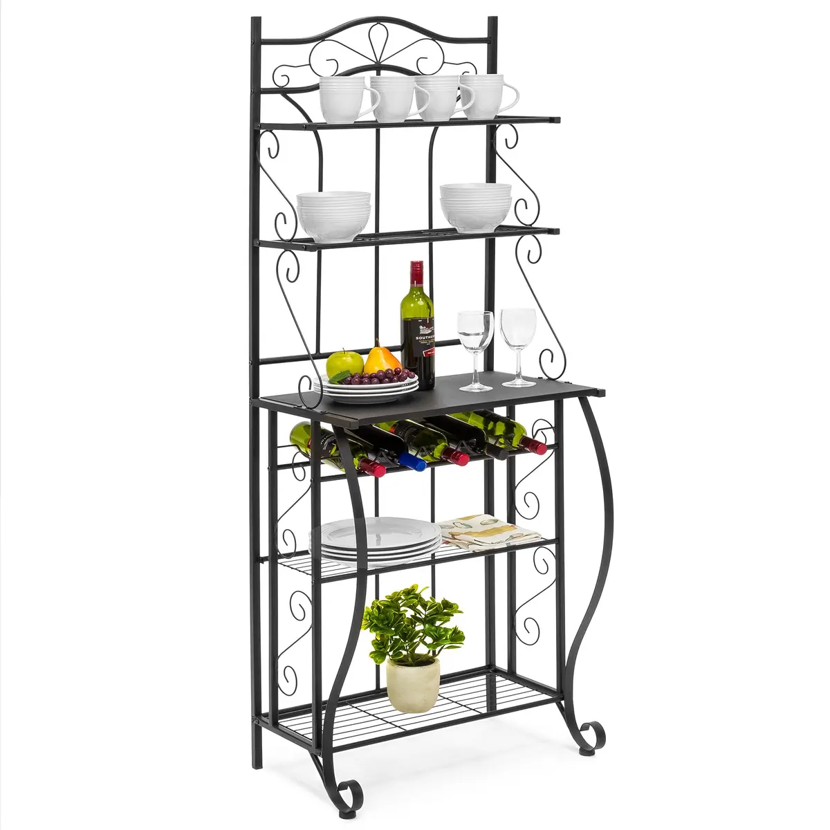 Multiuse 5-Tier Metal Kitchen Bakers Rack 1