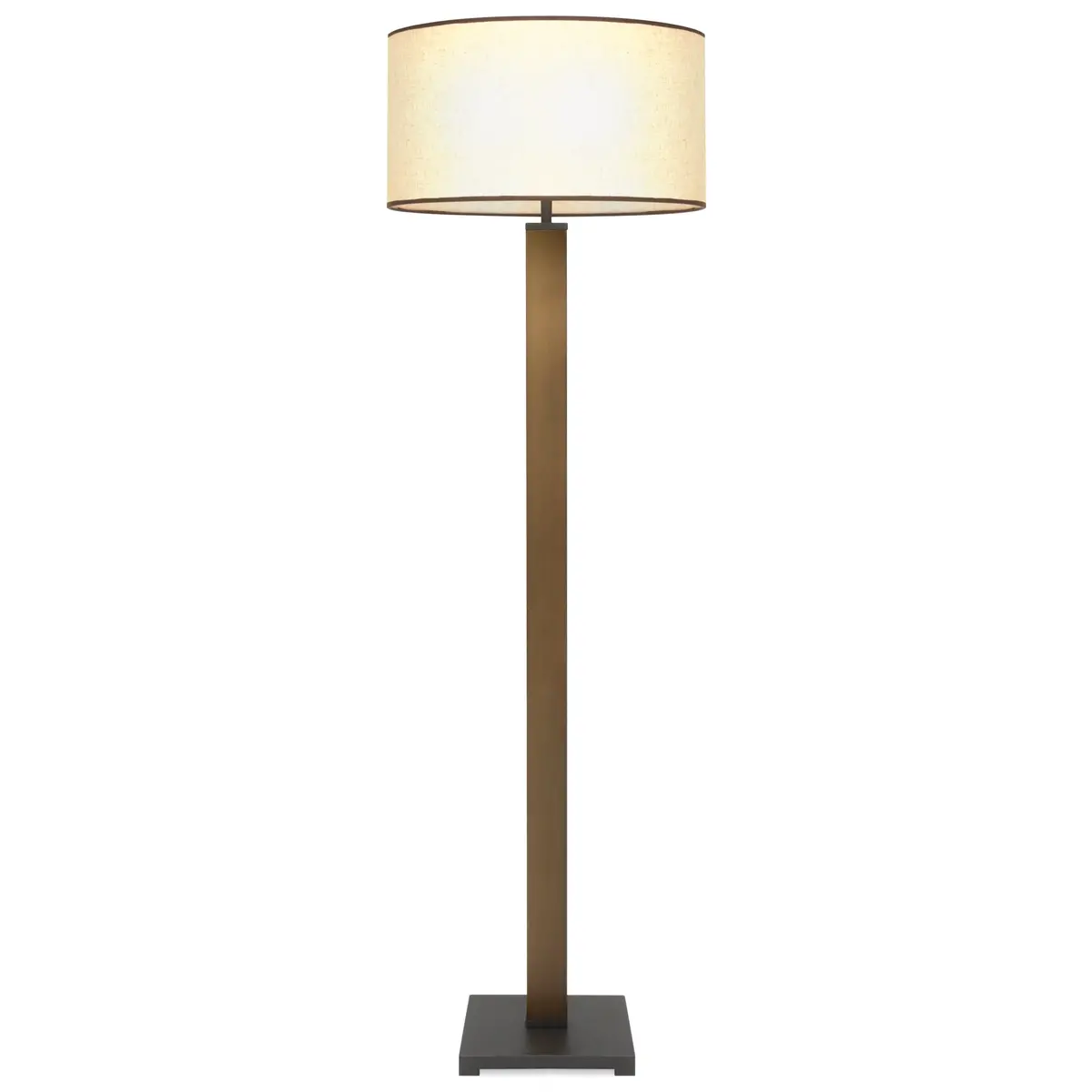 Column Floor Lamp W/ Square Base - Bronze 1