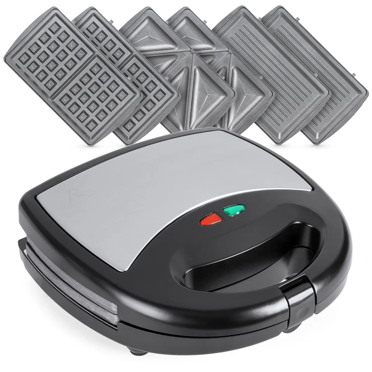 3-In-1 750W Auto Shut Down Dishwasher Safe Sandwich Maker Press 1