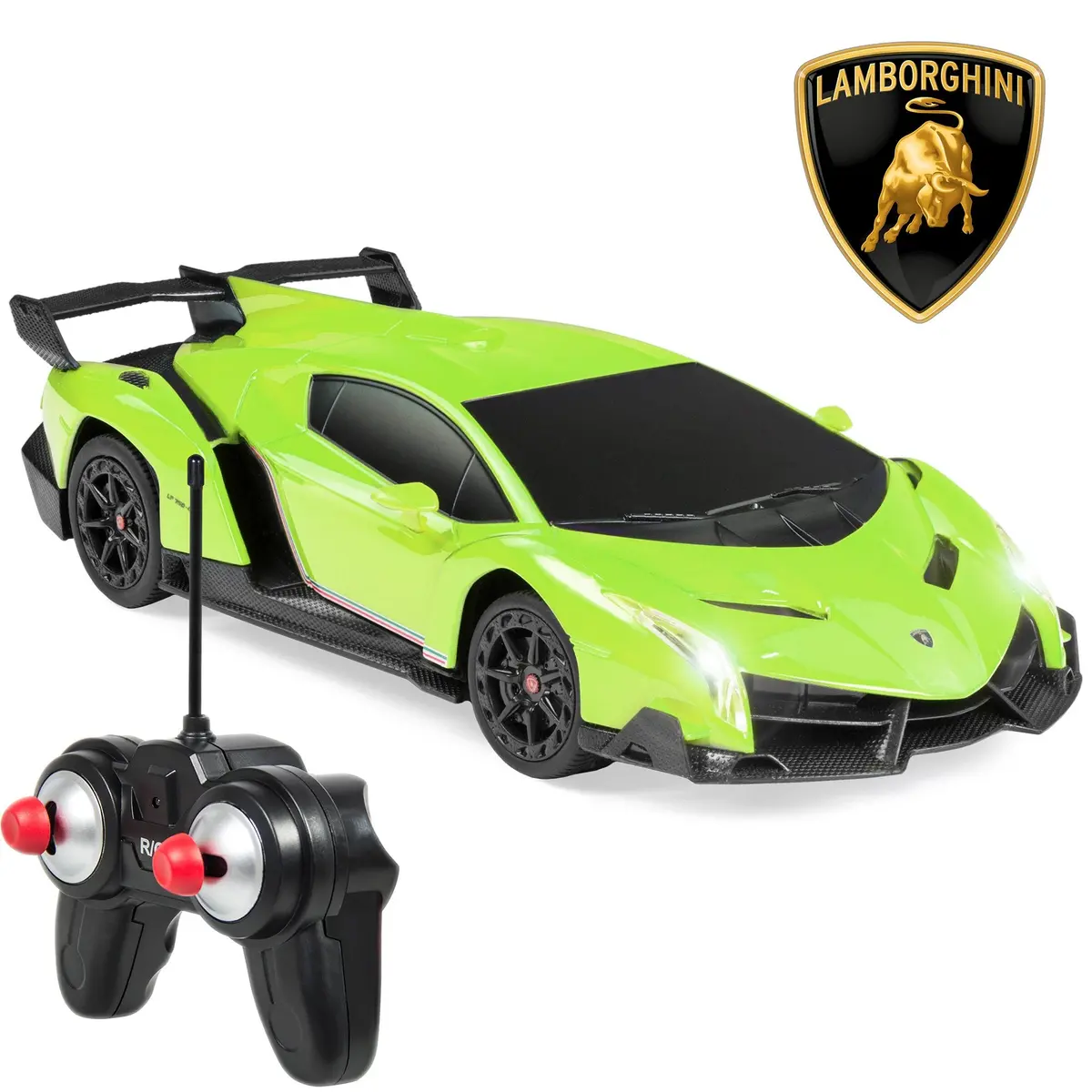 1/24 Kids Rc Lamborghini Veneno Racing Car Toy W/ Lights, Shock Suspension 4