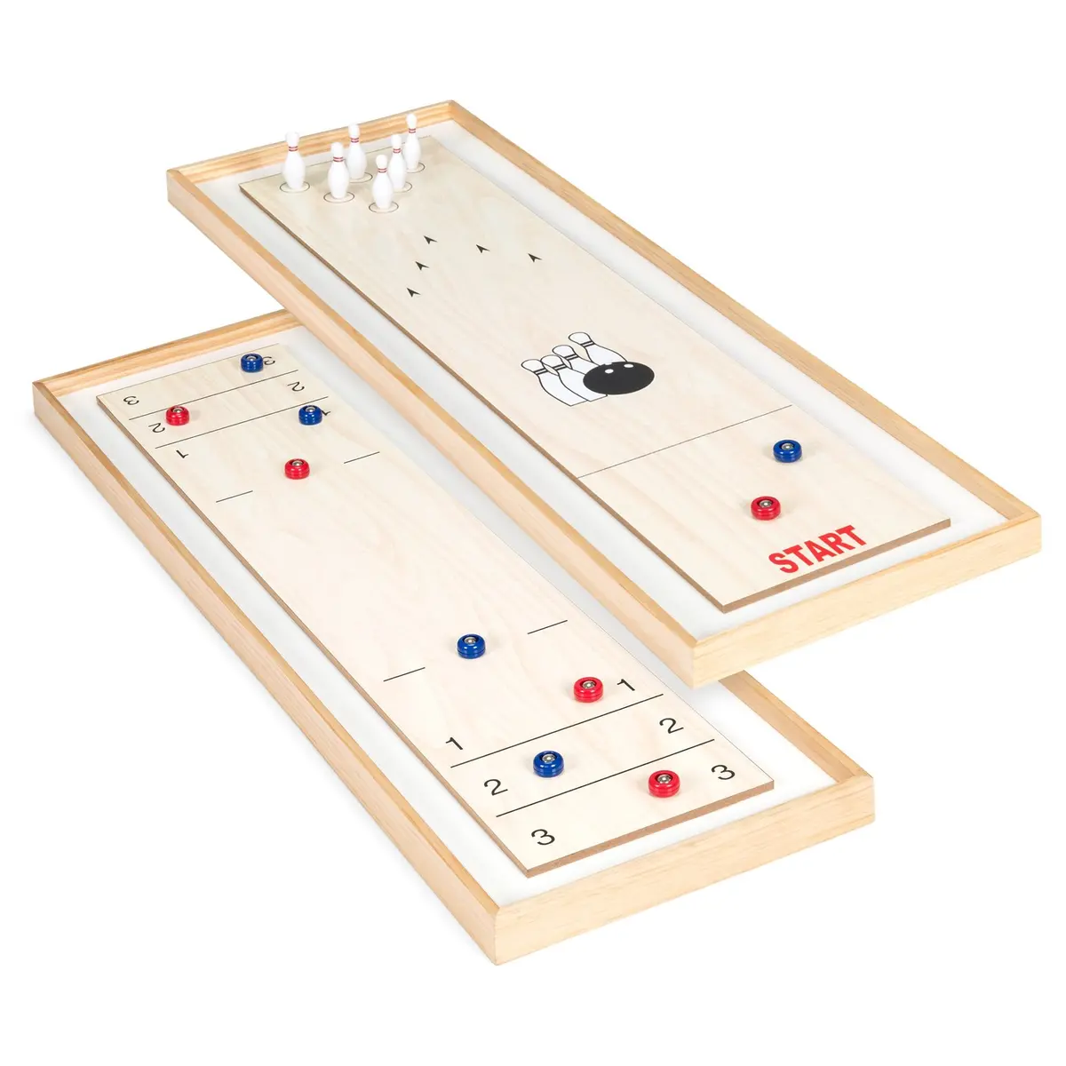45In 2-In-1 Shuffleboard And Bowling Tabletop Board Game Set 1