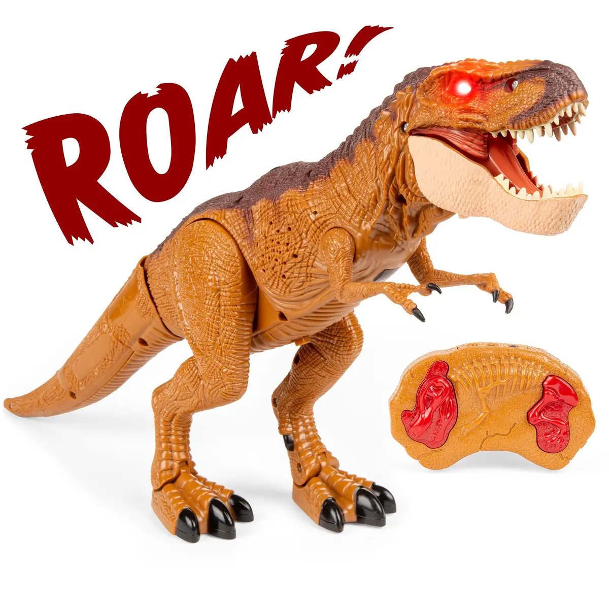 21In Kids Walking Rc Remote Control T-Rex Dinosaur Toy W/ Lights, Sounds 1