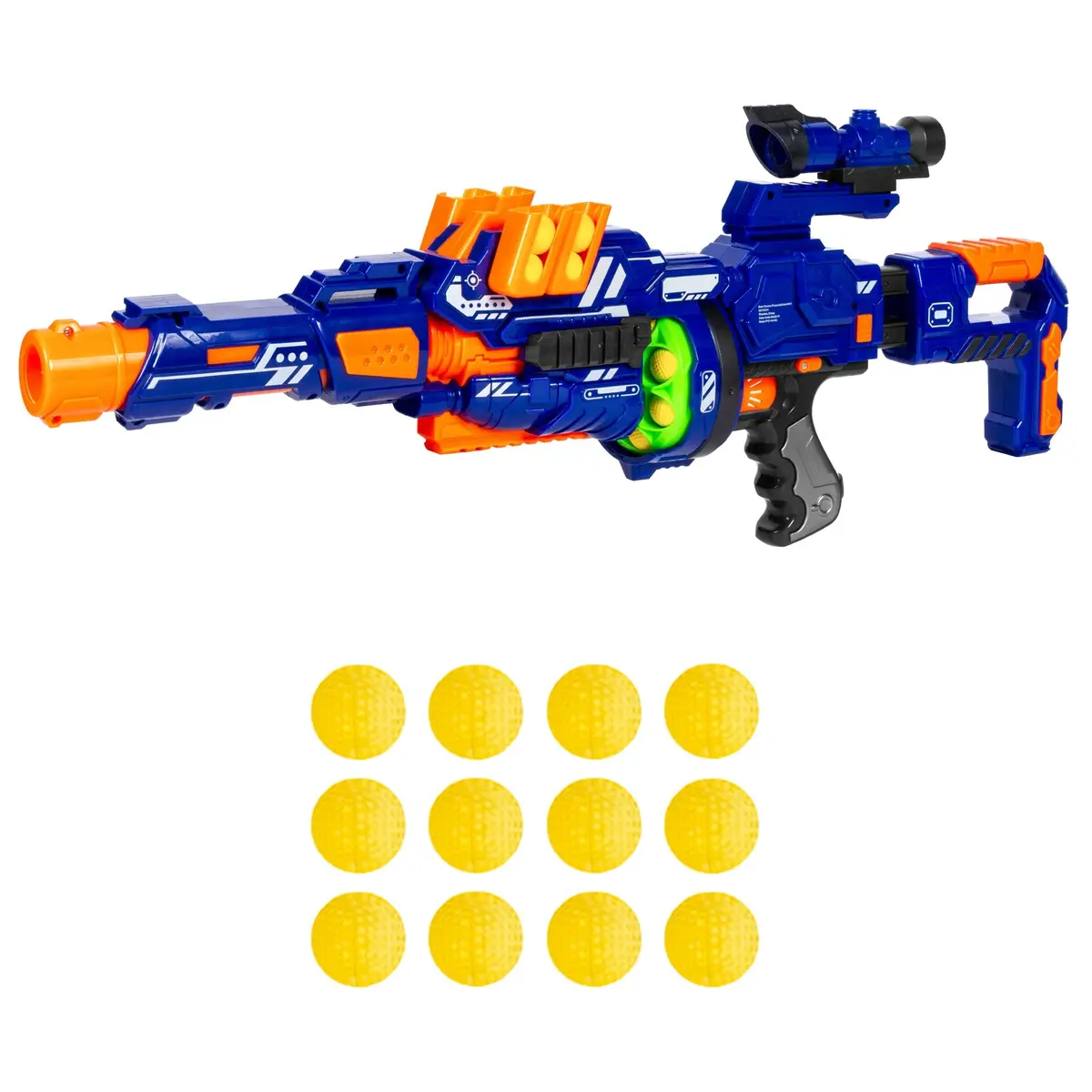 Electric Soft Foam Ball Long-Distance Blaster Toy W/ Barrel Extension, Bipod 1