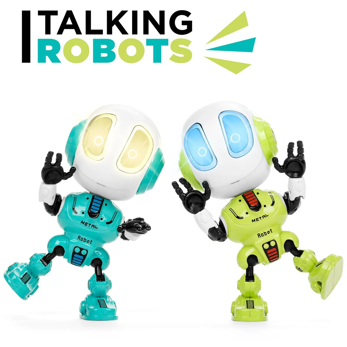 Set Of 2 Samesies Mini Talking Toy Robots W/ Interactive Voice Changer 1