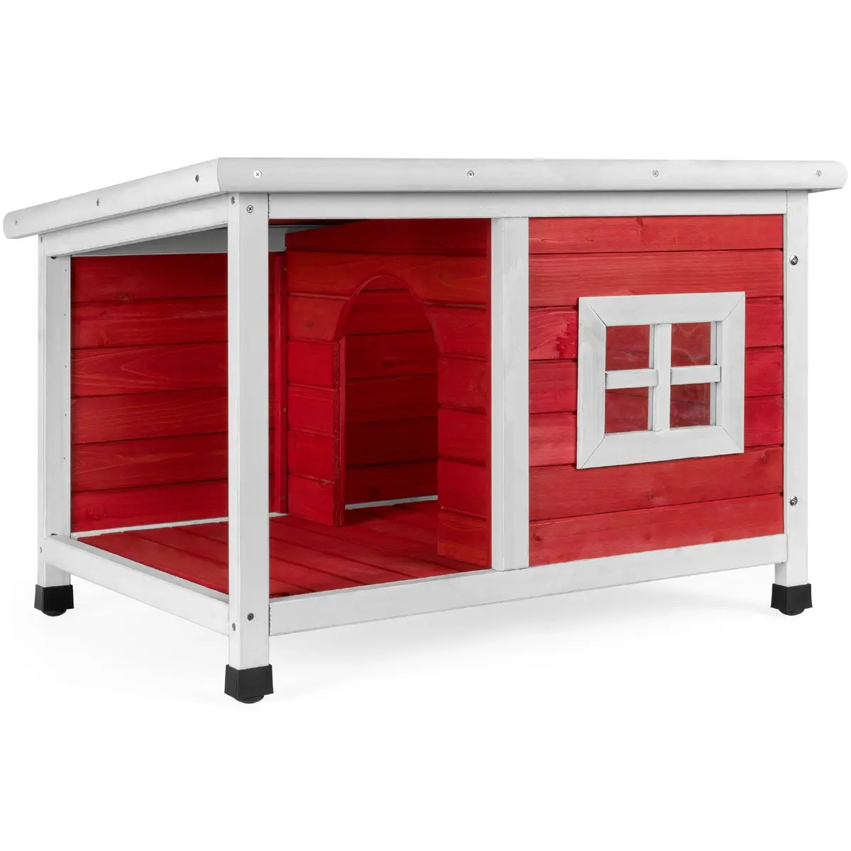 All-Weather Pet House W/Divider, Lid Roof 1