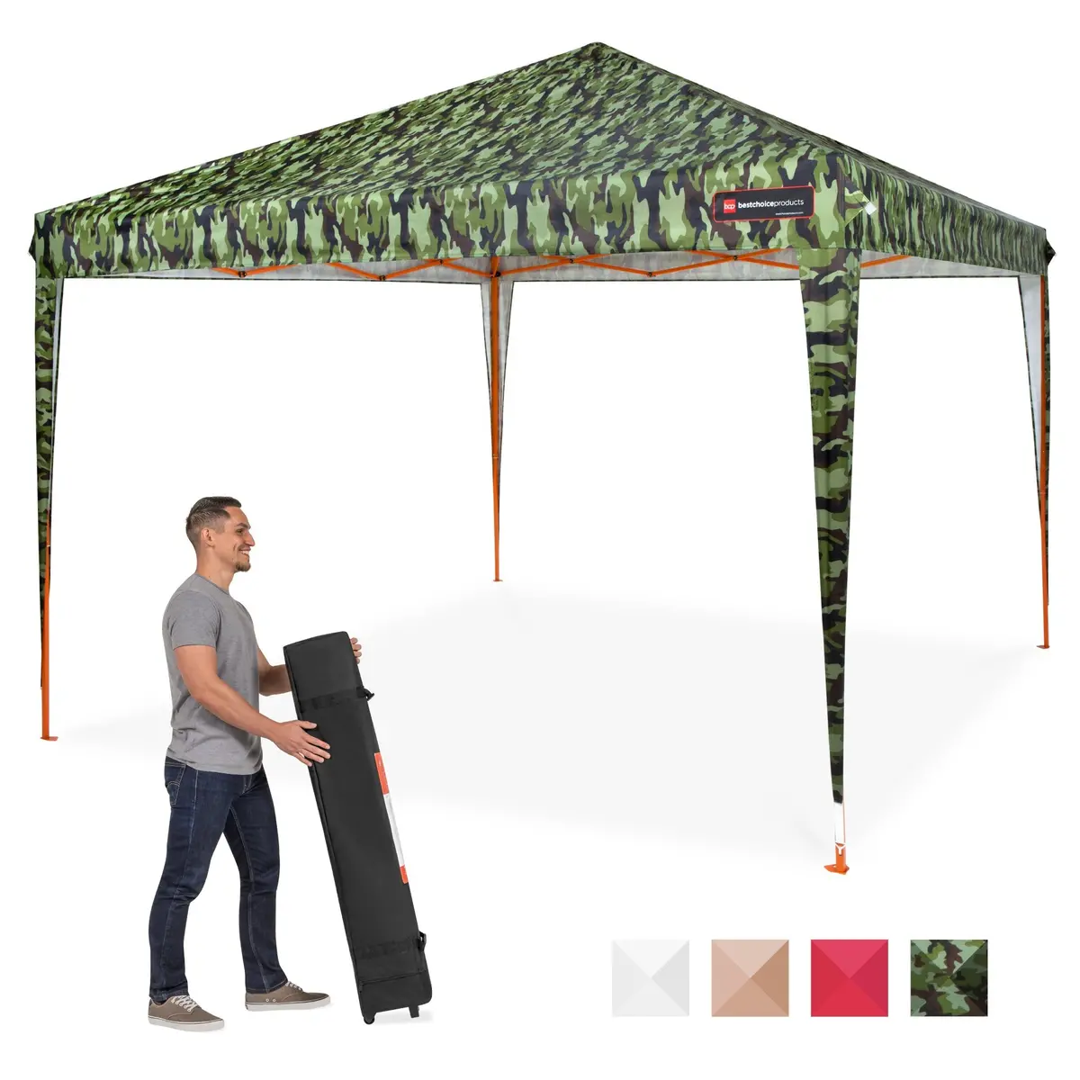 Outdoor Portable Pop Up Canopy Tent W/ Carrying Case, 10X10ft 1