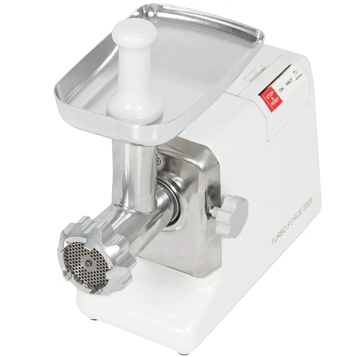 2000W Stainless Steel Meat Grinder W/ 3 Speeds, 3 Cutting Plates - Silver 1