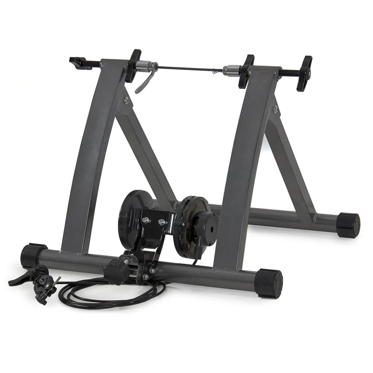 Bike Trainer Stand W/ 5 Resistance Levels - Gray 1