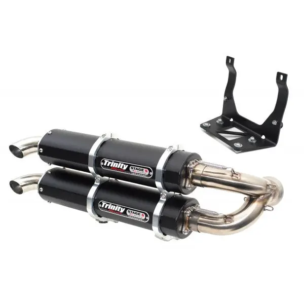 Trinity Racing Dual Slip-On Exhaust System - Maverick X3 1