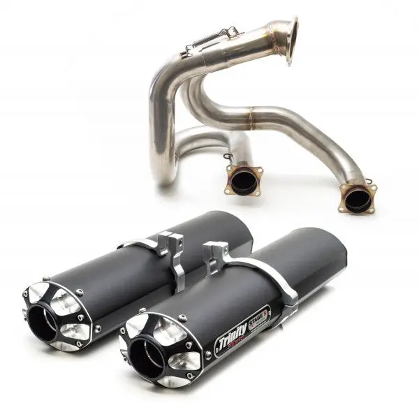 Trinity Racing Dual Turbo Back Exhaust System - Maverick Xds 1