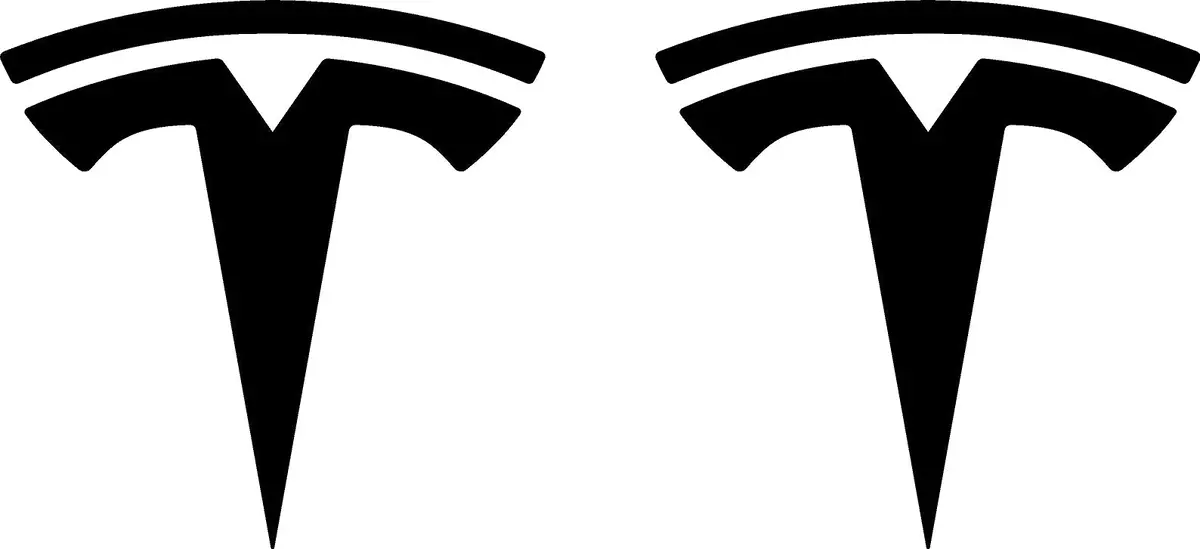 Tesla "T" Door Decals For The 2023-2024 Tesla Cybertruck (X2) 1