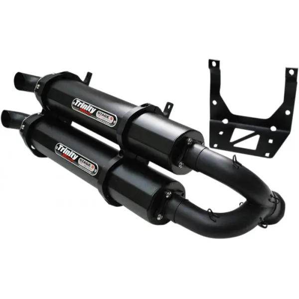 Trinity Racing Dual Slip-On Cerakote Exhaust System - Maverick X3 1