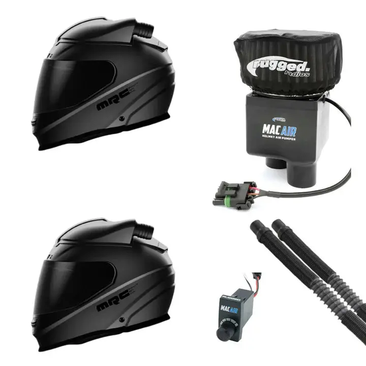 Mac Air Two Person Air Pumper Complete System With With 2 Wired Mrc Pumper Helmets | Rugged Radios 1