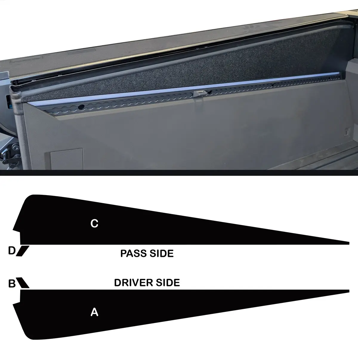 Toprotect Diy Vinyl Overlay Kit For Tesla Cybertruck Cargo Bed | Inner Sidewall Protection With Bed Liner Look 1