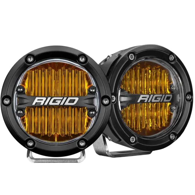 Rigid Industries 360-Series 4-Inch Led Fog Lights – Sae J583 Compliant, Selective Yellow, Sold As Pair 1