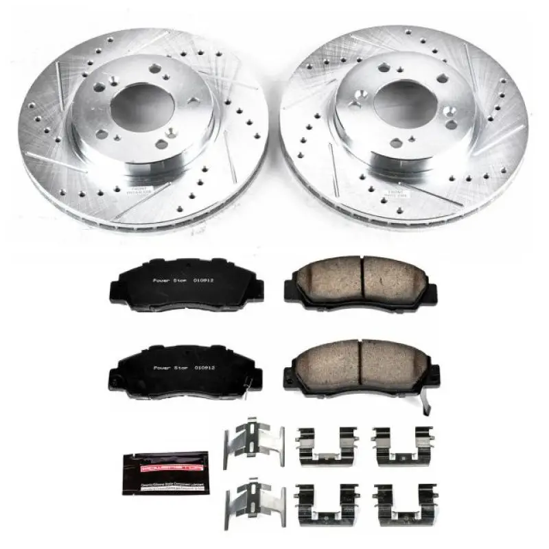 Power Stop Z23 Evolution Sport Brake Kit – Front Rotors & Pads For 1997–2001 Acura Integra 1