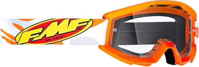Fmf Power Core Assault Youth Goggles Gray/Clear Lens Osfm Orange Gray/Clear Lens 1
