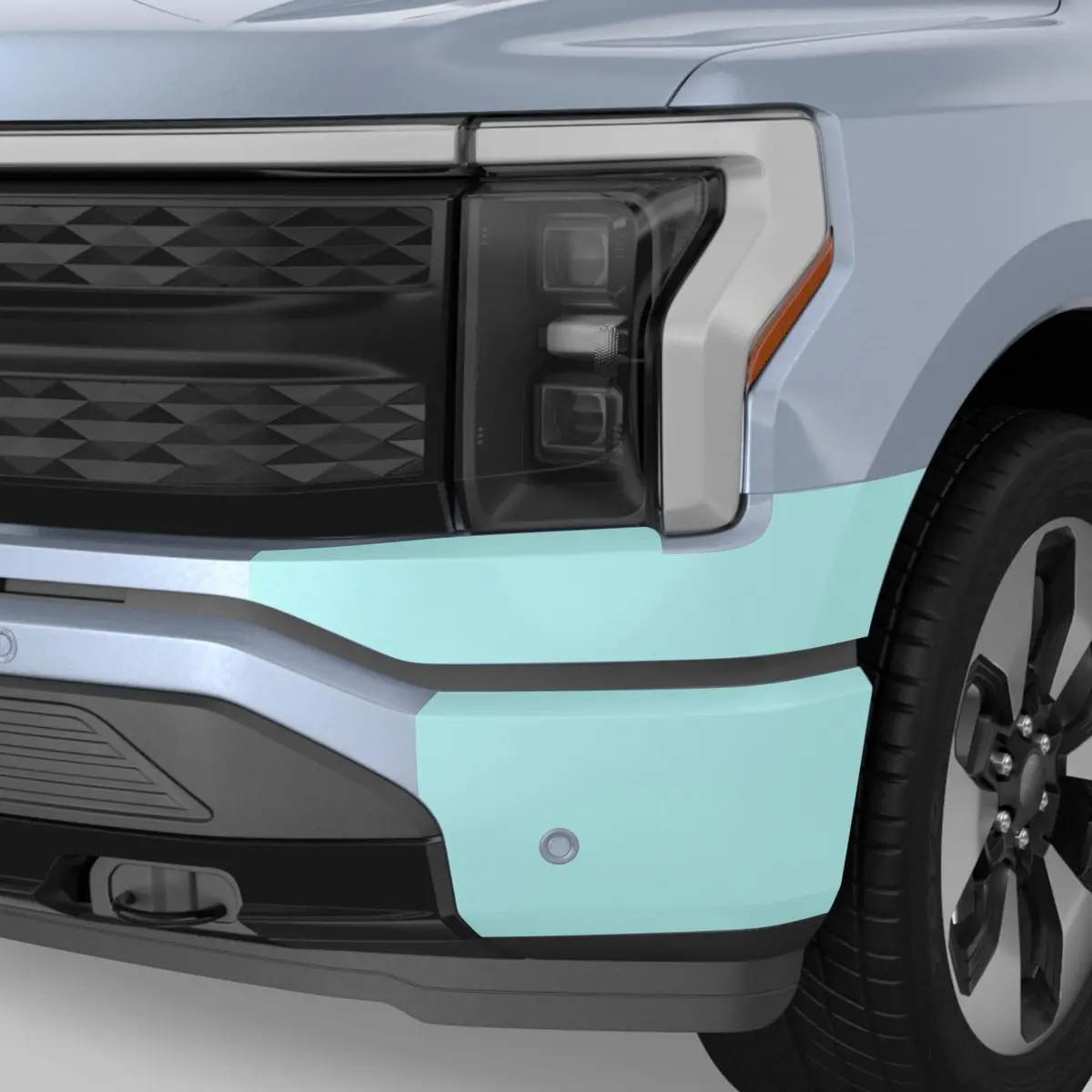 Front Bumper Sides Clear Protection Film (Ppf) For Ford F-150 Lightning 1