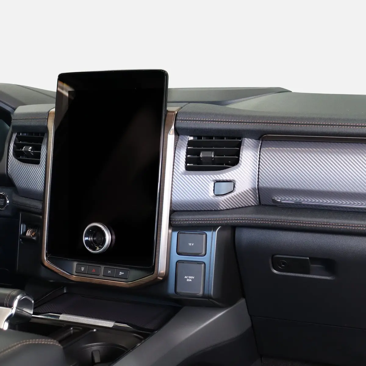 Interior Wrap For Ford F-150 Lightning - Includes Dash, Door Trims And Phone Charger Lid 2