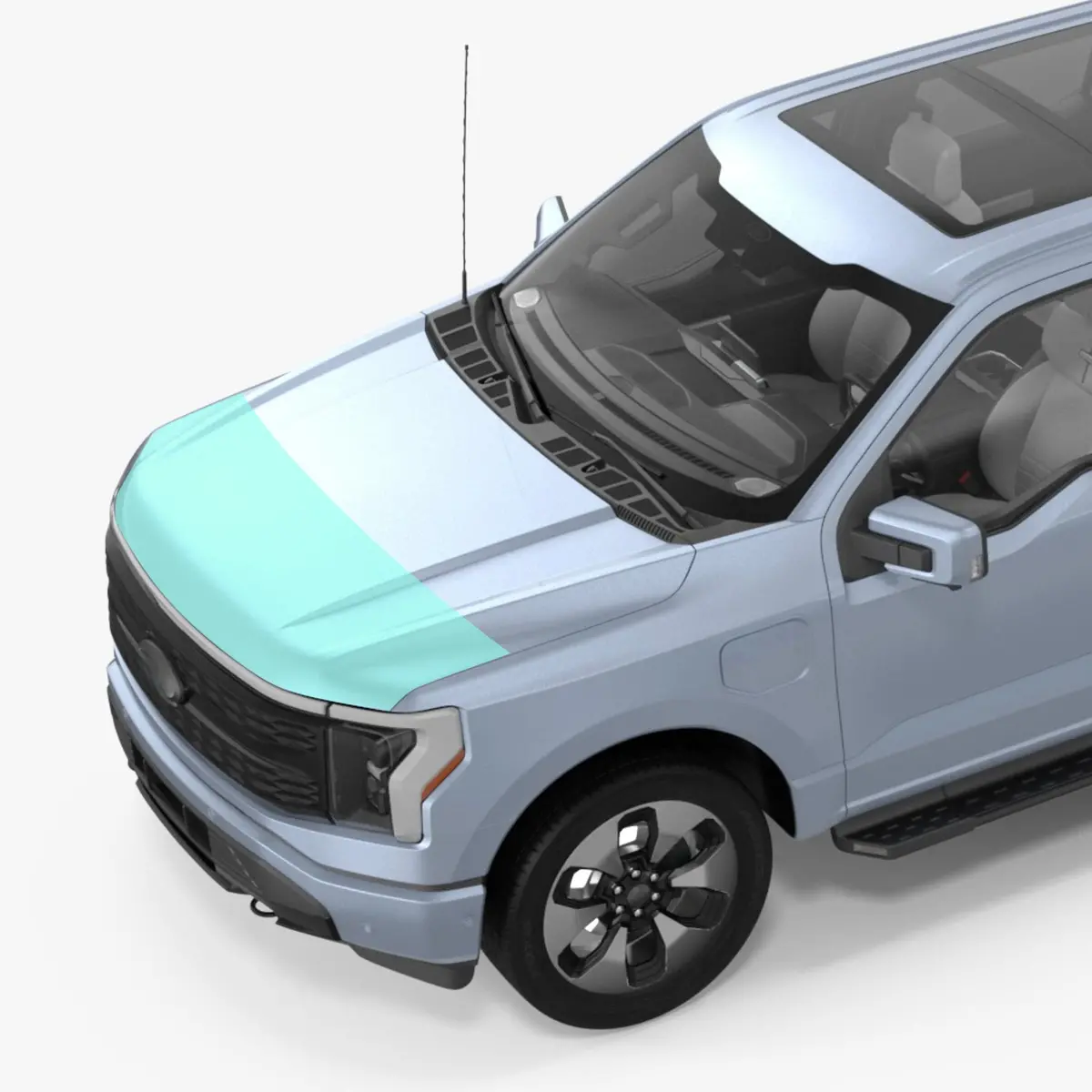 Mini Hood Clear Protection Film (Ppf) For Ford F-150 Lightning 1