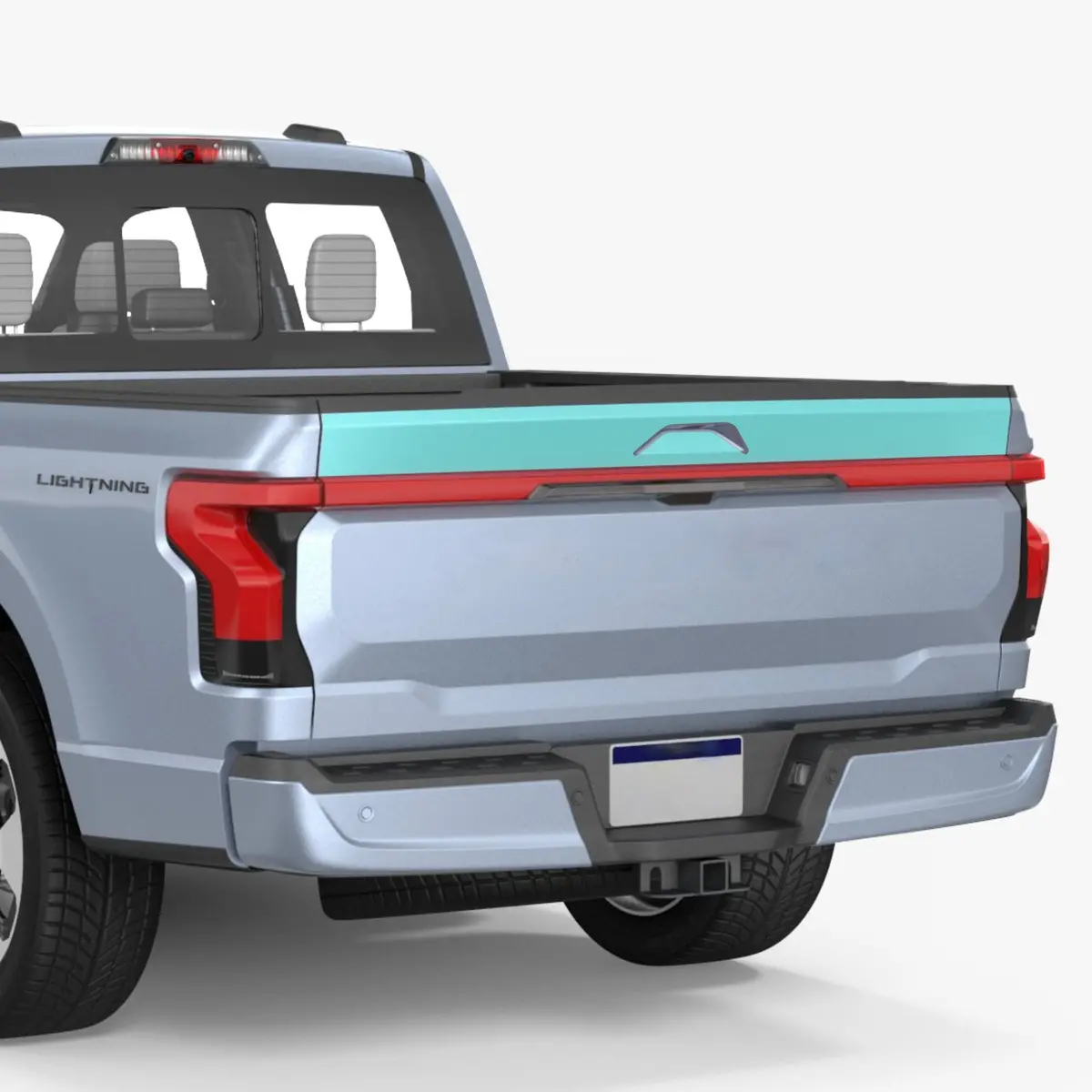 Tailgate Top Clear Protection Film (Ppf) For Ford F-150 Lightning 1
